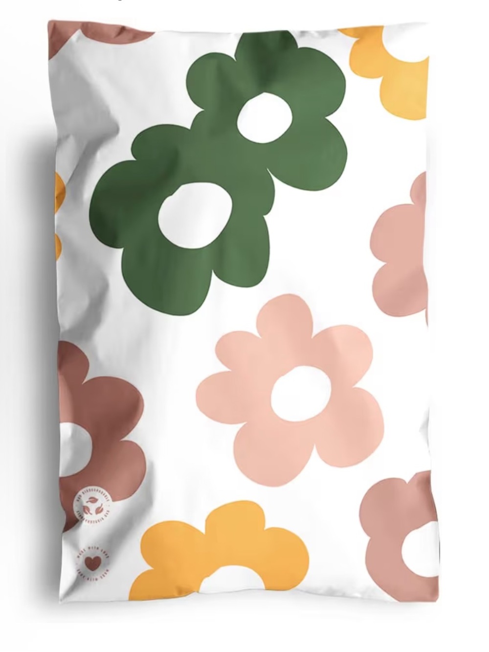 Recyclable Polymailer 6x9 in Daisy Set of 15 Sustainable mailers.